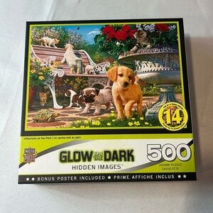 Puppy and Kitten Glow in the Dark 500 Piece Jigsaw Puzzle